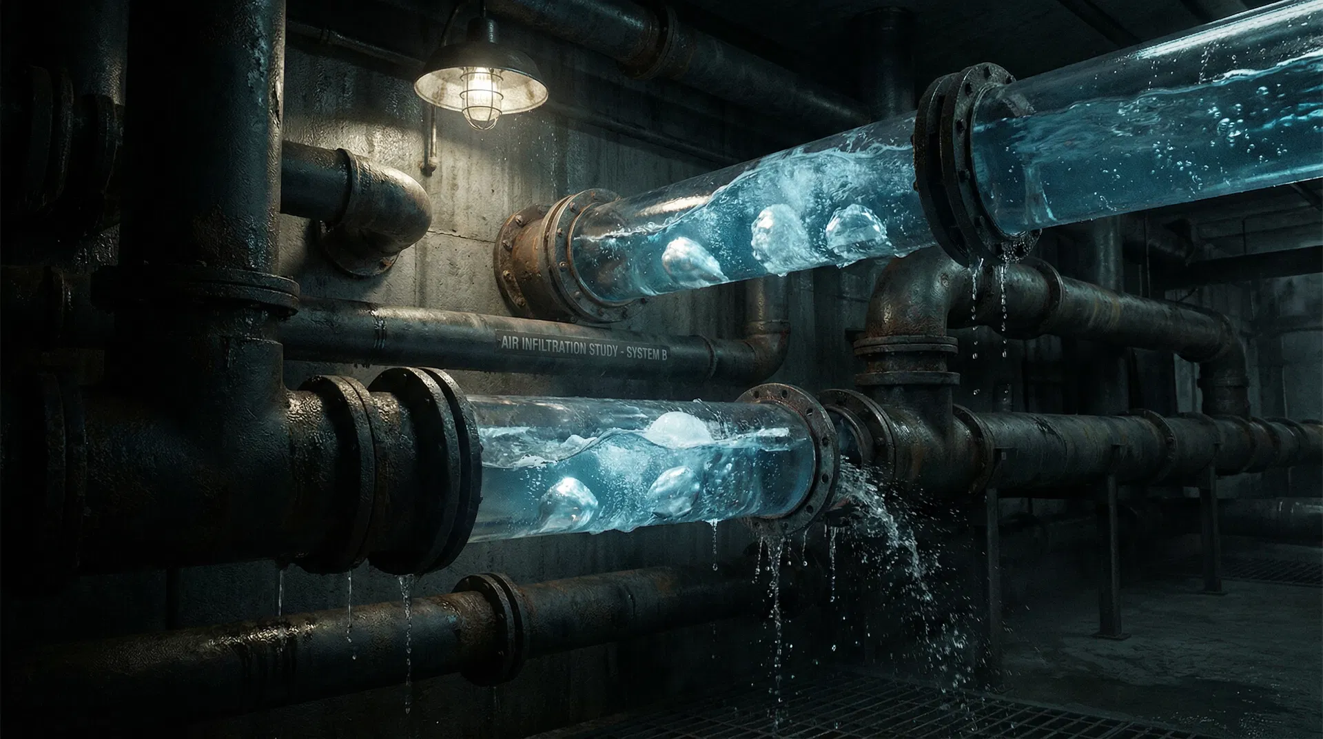 Air bubbles trapped in water pipes causing overbilling